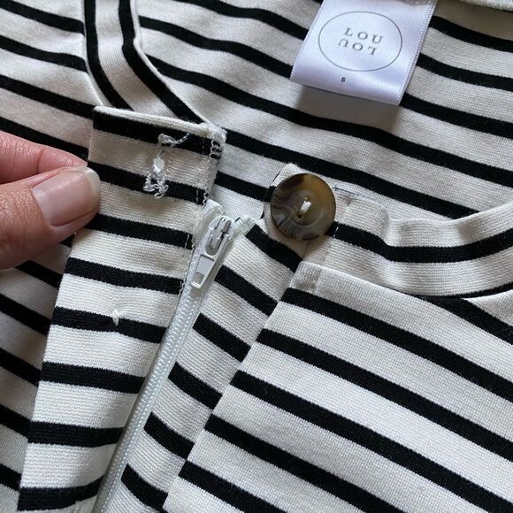 Lou Lou Striped Maternity Nursing Dress Womens Size Small - Picture 3 of 10